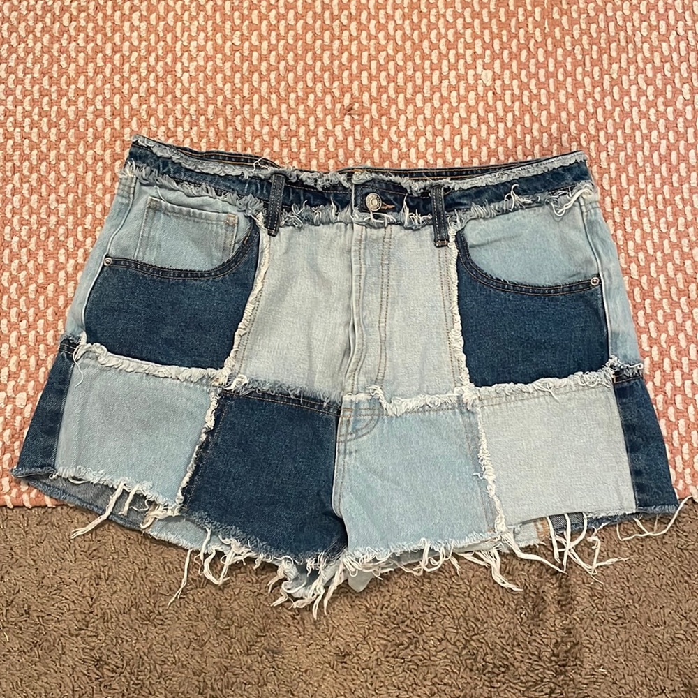 Wild fable patchwork jean shorts